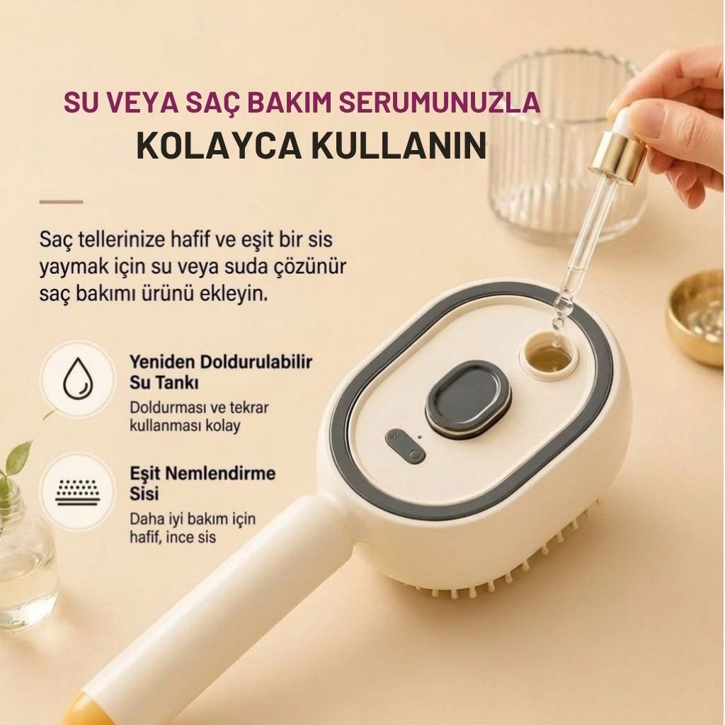 Birellia Buharlı Masaj Tarağı