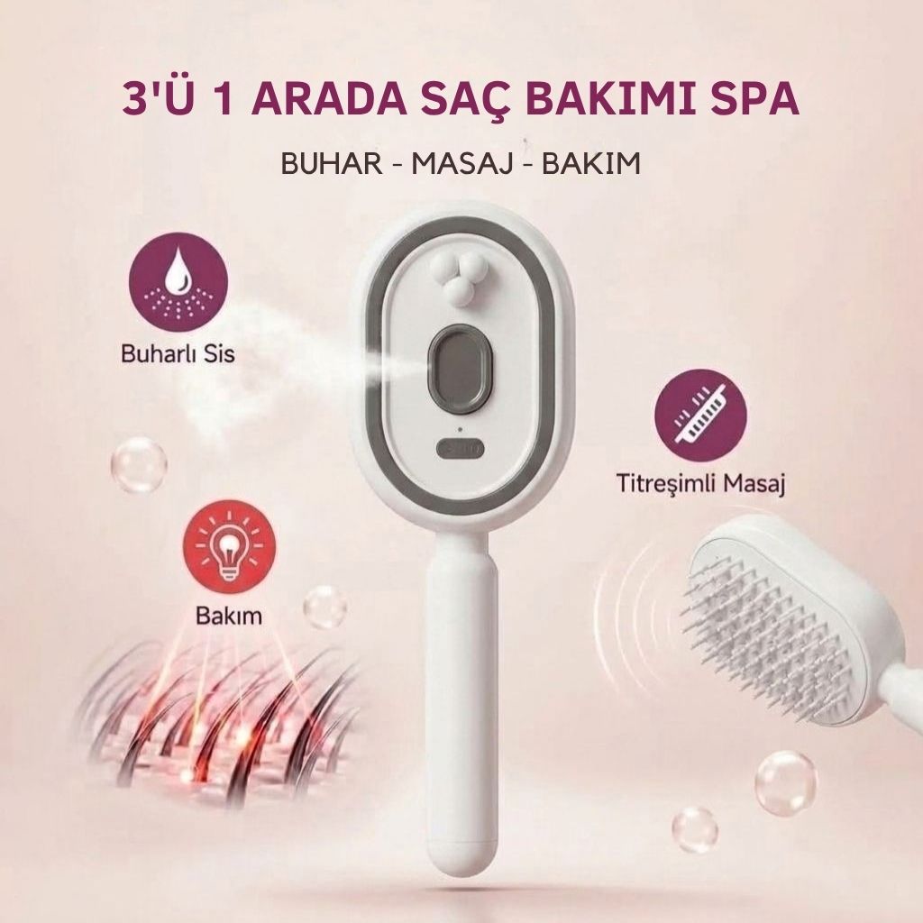 Birellia Buharlı Masaj Tarağı