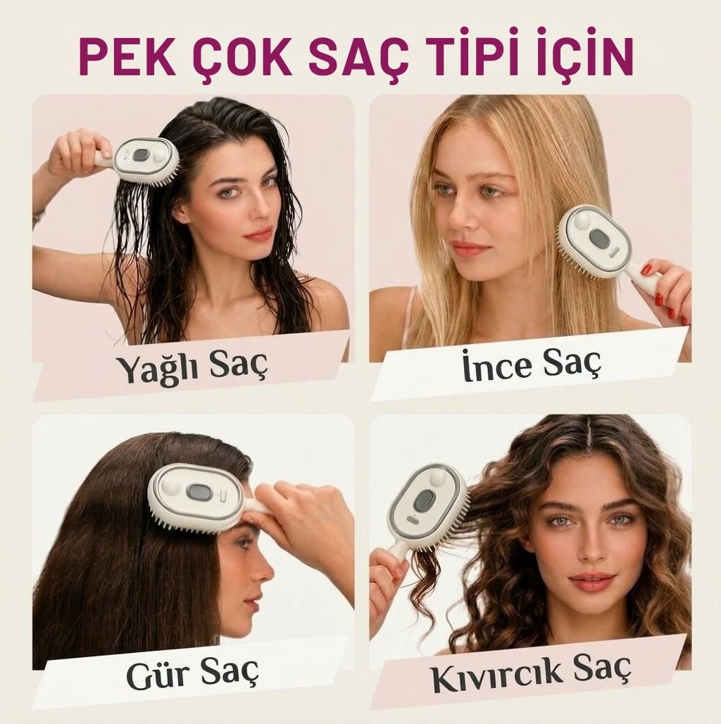 Birellia Buharlı Masaj Tarağı